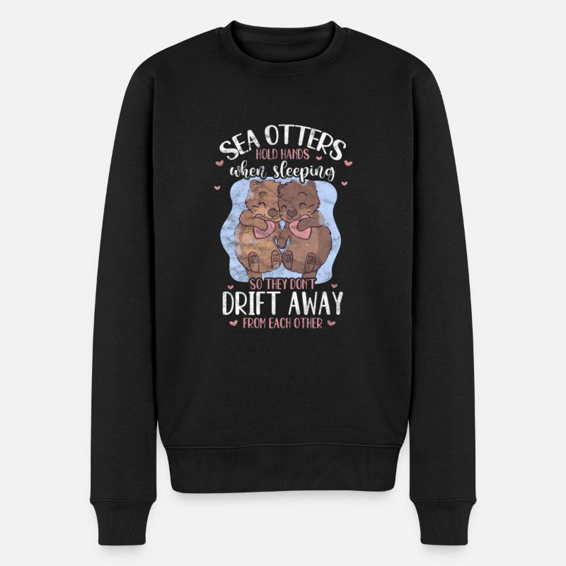 Otter - Männer Premium Bio Pullover - Schwarz