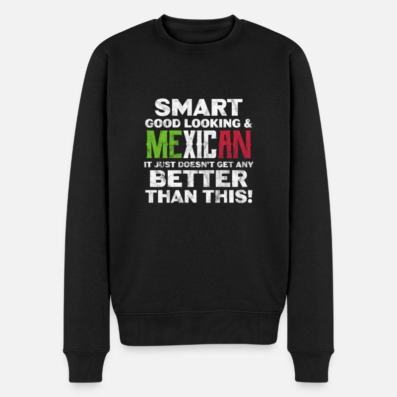 Mexiko - Männer Premium Bio Pullover - Schwarz