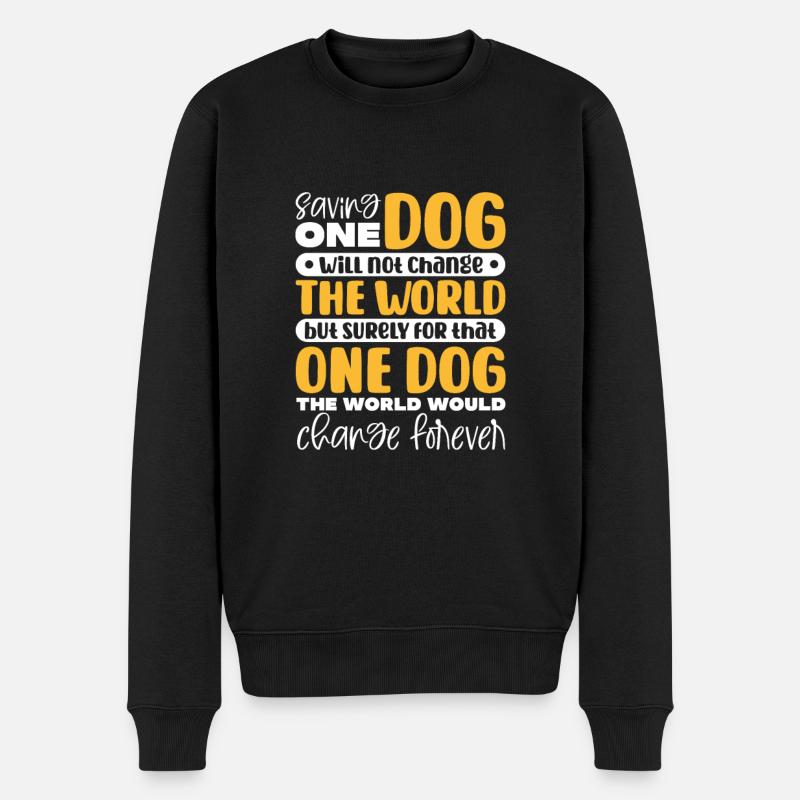 Tierrettung - Männer Premium Bio Pullover - Schwarz