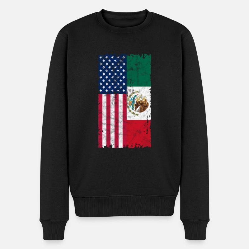 Mexiko - Männer Premium Bio Pullover - Schwarz