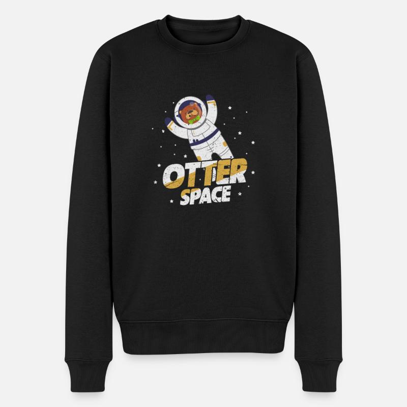 Otter - Männer Premium Bio Pullover - Schwarz