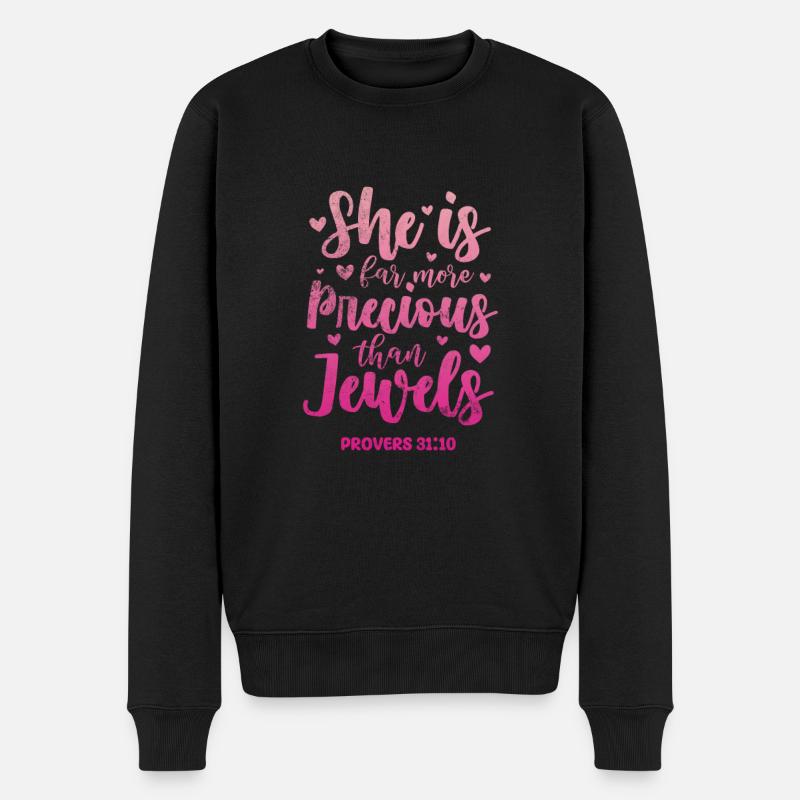 Bibel - Männer Premium Bio Pullover - Schwarz