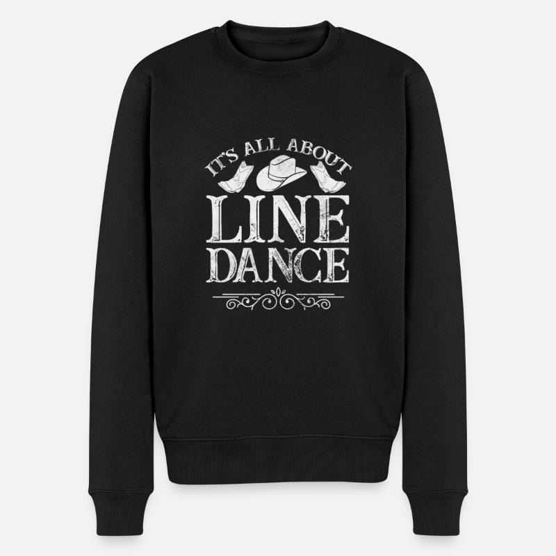 Linedance - Männer Premium Bio Pullover - Schwarz