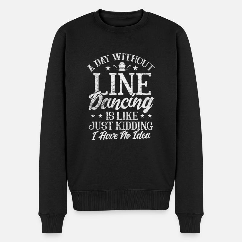 Linedance - Männer Premium Bio Pullover - Schwarz