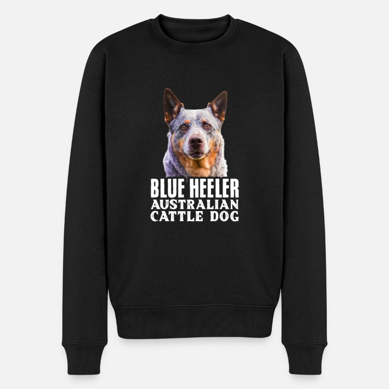 Australian Cattle Dog Hund Hunde Geschenk - Männer Premium Bio Pullover - Schwarz