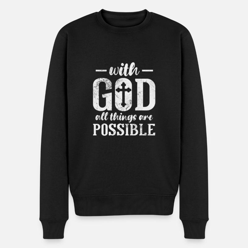 Bibel - Männer Premium Bio Pullover - Schwarz