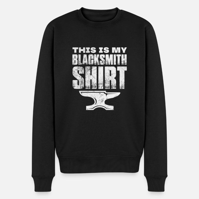 Schmied - Männer Premium Bio Pullover - Schwarz
