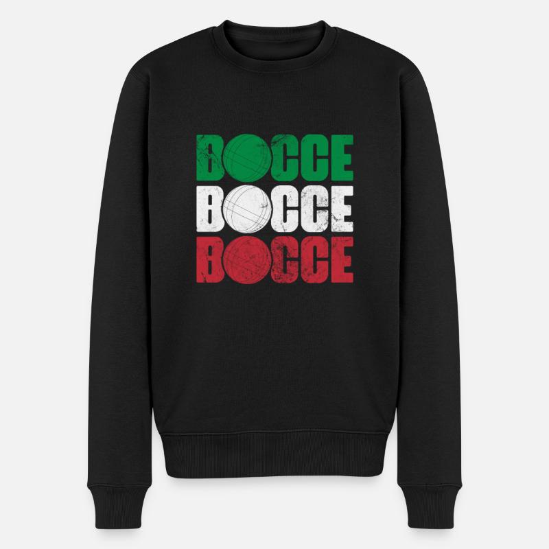 Boccia - Männer Premium Bio Pullover - Schwarz