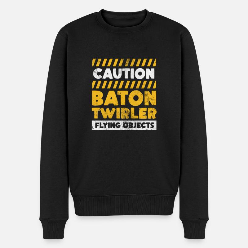 Baton Twirling - Männer Premium Bio Pullover - Schwarz