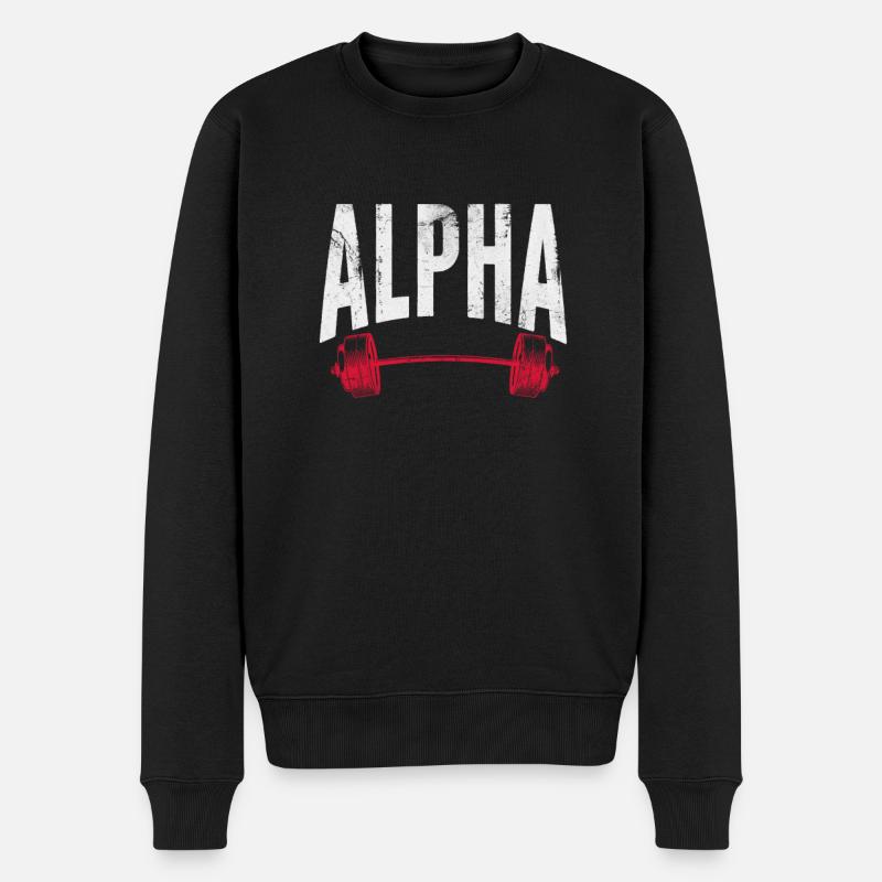 Bodybuilder - Männer Premium Bio Pullover - Schwarz