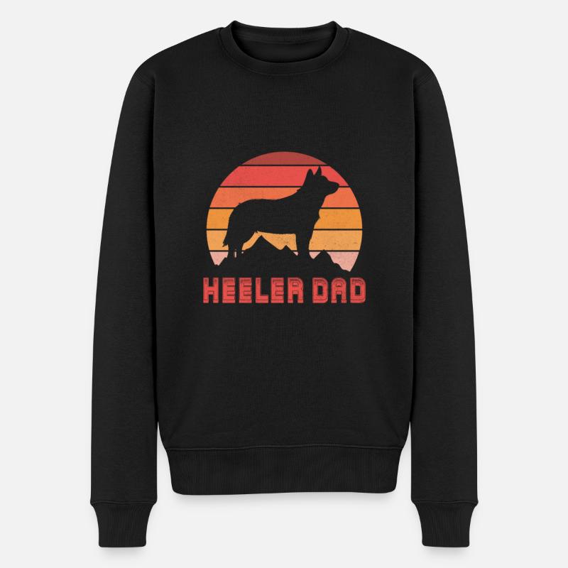 Australian Cattle Dog Vater - Männer Premium Bio Pullover - Schwarz