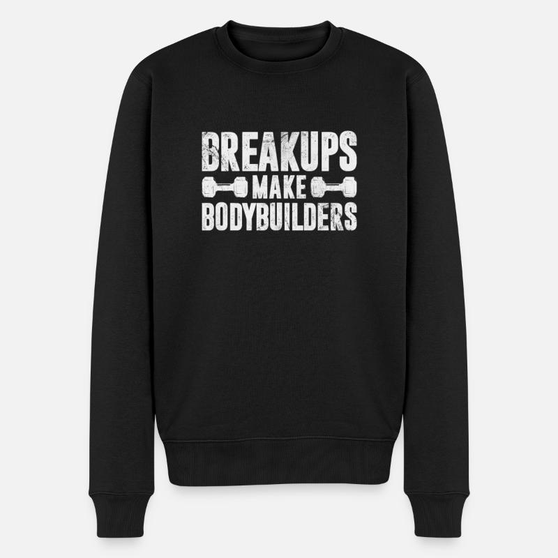 Bodybuilder - Männer Premium Bio Pullover - Schwarz