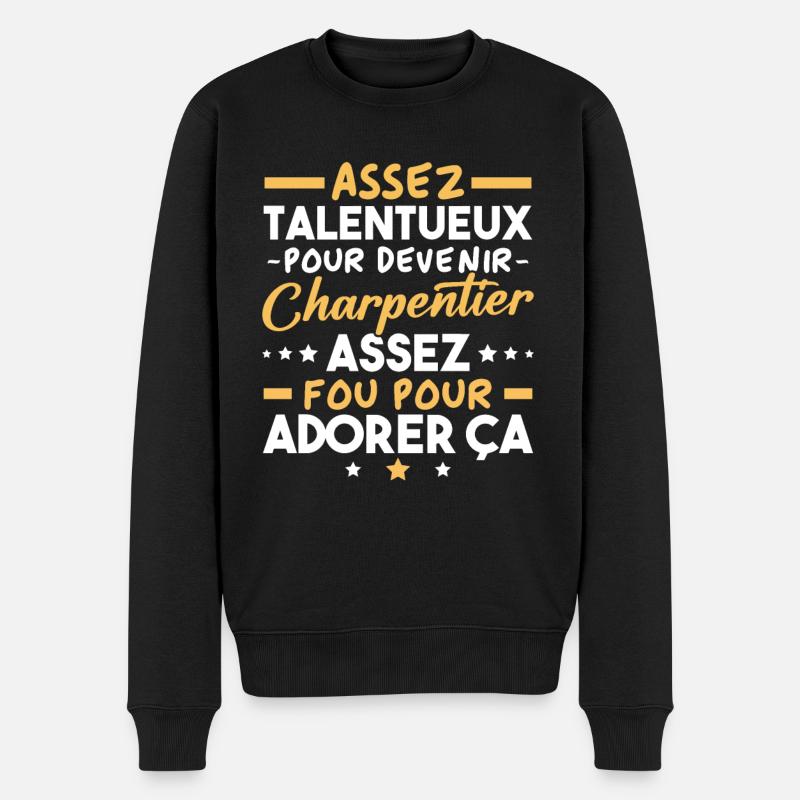 Assez doué pour devenir charpentier - Pull Premium bio Homme - noir
