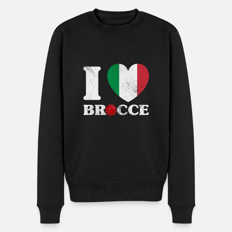 Boccia - Männer Premium Bio Pullover - Schwarz