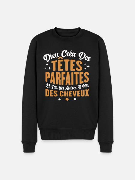 Dieu créa des têtes parfaites - Pull Premium bio Homme - noir