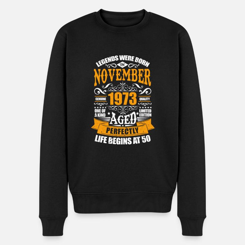 50e anniversaire - Pull Premium bio Homme - noir