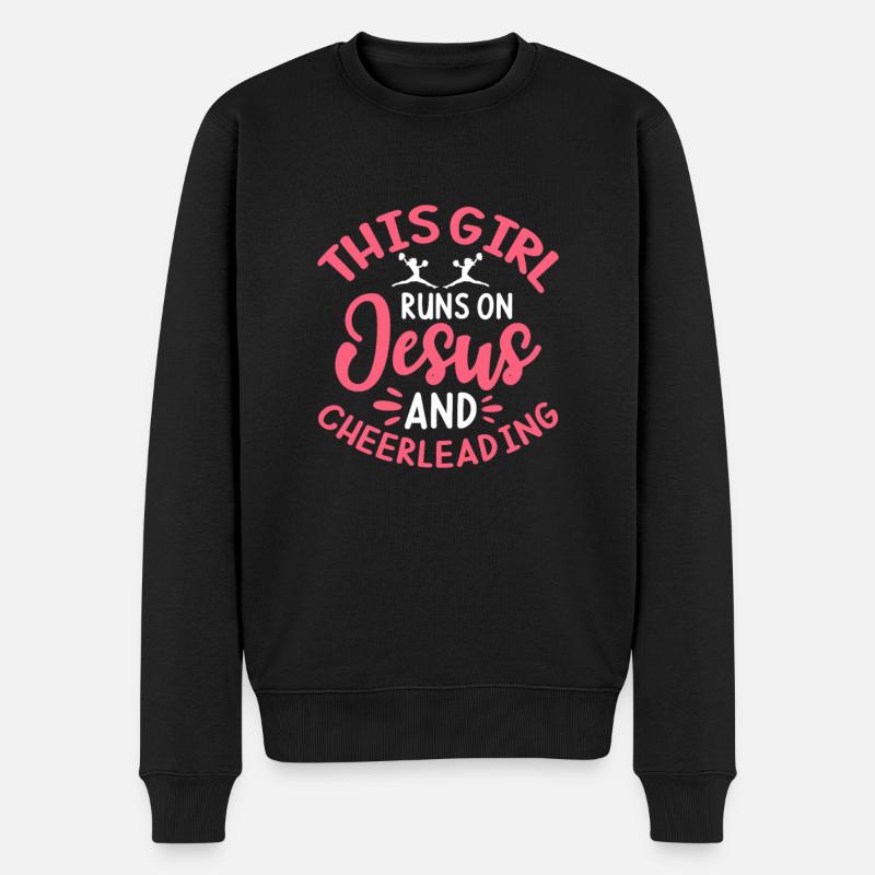 Cheerleader - Männer Premium Bio Pullover - Schwarz
