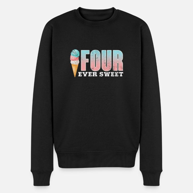 Eiscreme - Männer Premium Bio Pullover - Schwarz