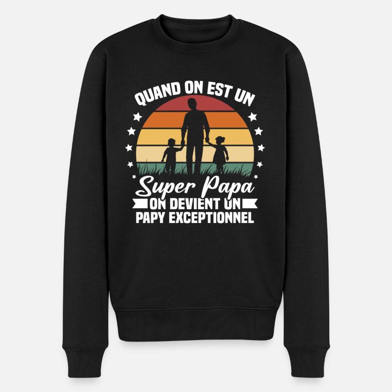 Un super papa - Pull Premium bio Homme - noir