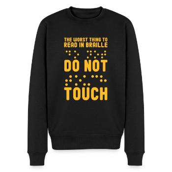 Braille Braille Blind Gift - Pull Premium bio Homme - noir - Devant - Nico (187cm)
