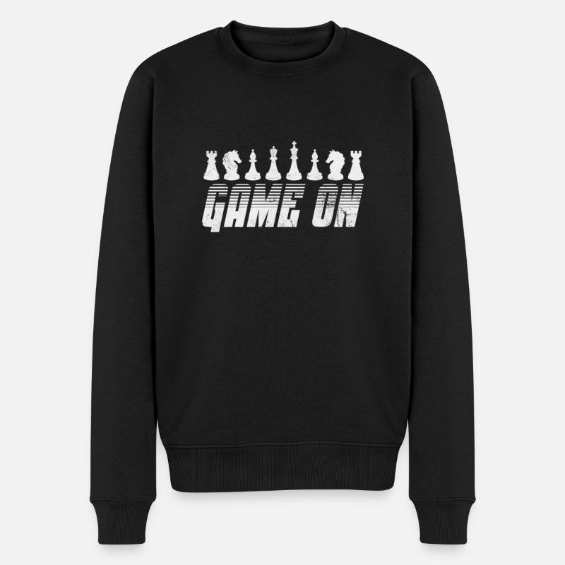 Échecs - Pull Premium bio Homme - noir