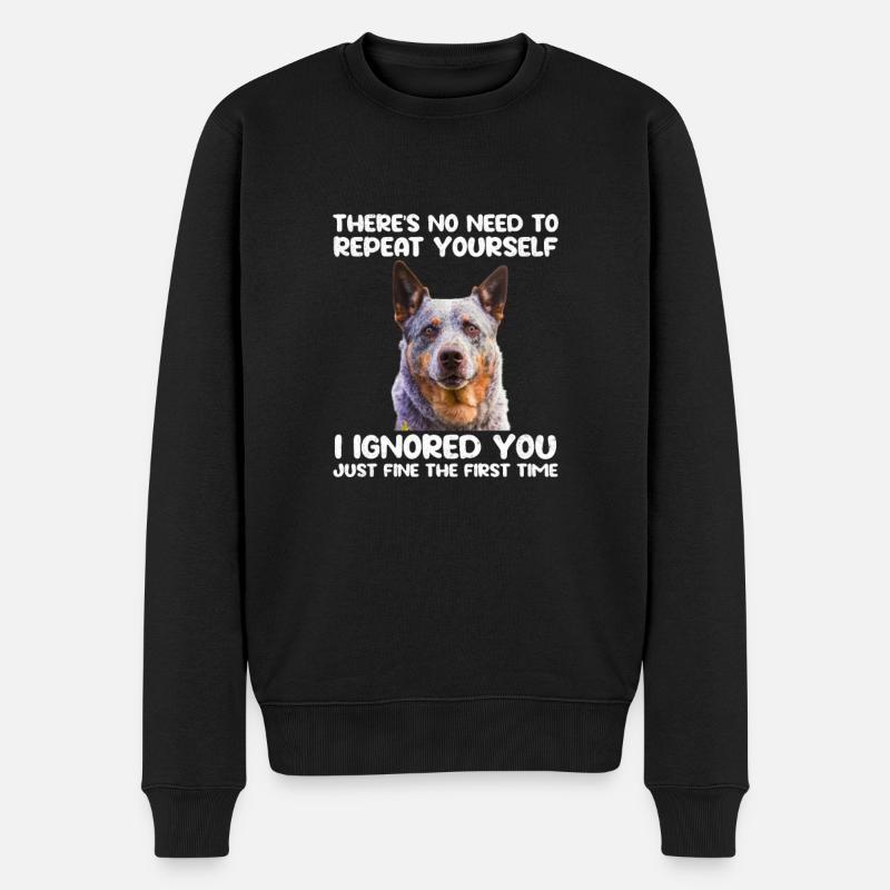 Australian Cattle Dog - Männer Premium Bio Pullover - Schwarz