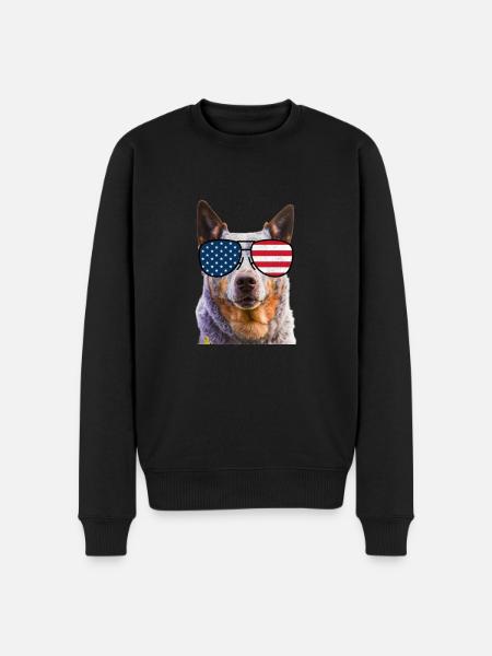 Australian Cattle Dog USA - Men's Premium Organic Jumper - black