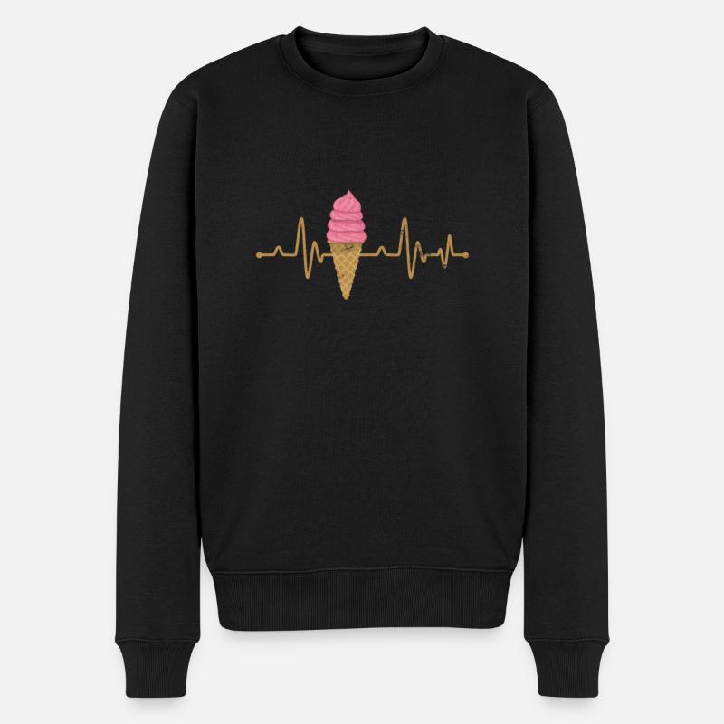 Eiscreme - Männer Premium Bio Pullover - Schwarz