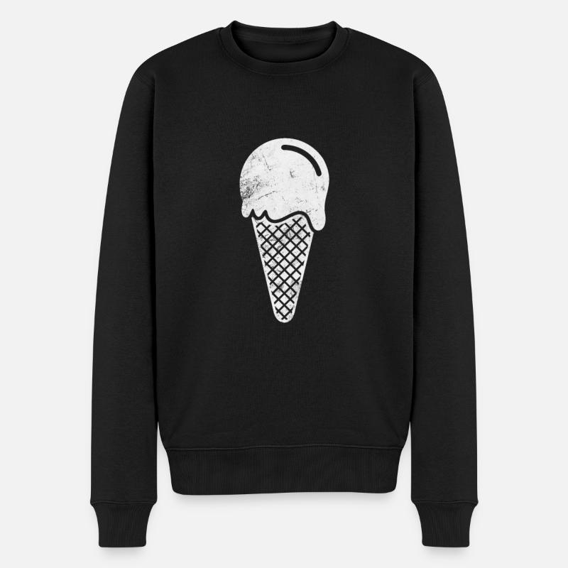Eiscreme - Männer Premium Bio Pullover - Schwarz