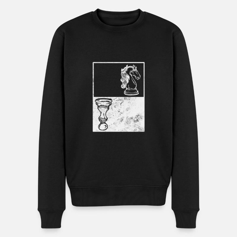 Échecs - Pull Premium bio Homme - noir