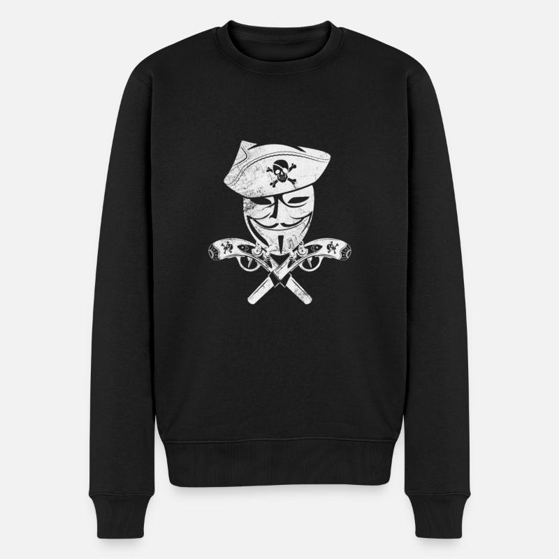 Hacker - Männer Premium Bio Pullover - Schwarz