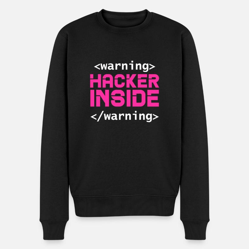 Hacker Coder Computer Hacking Gift - Men's Premium Organic Jumper - black
