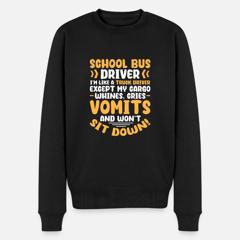 Busfahrer Busfahrerin Bus Schuhlbus Geschenk - Männer Premium Bio Pullover - Schwarz