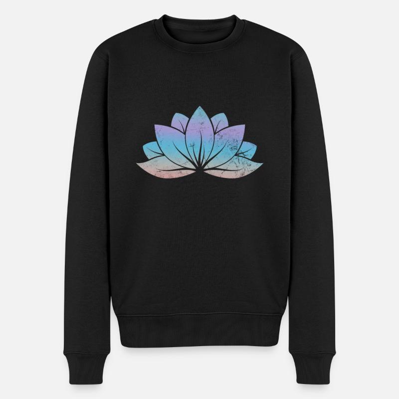 Meditation - Männer Premium Bio Pullover - Schwarz