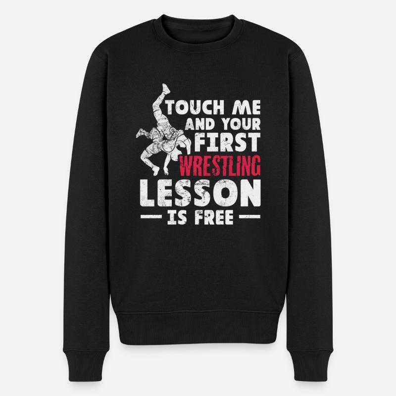Wrestling - Männer Premium Bio Pullover - Schwarz