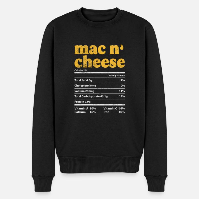 Käse - Männer Premium Bio Pullover - Schwarz