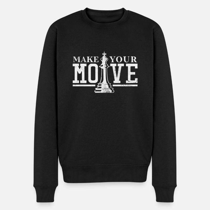 Échecs - Pull Premium bio Homme - noir