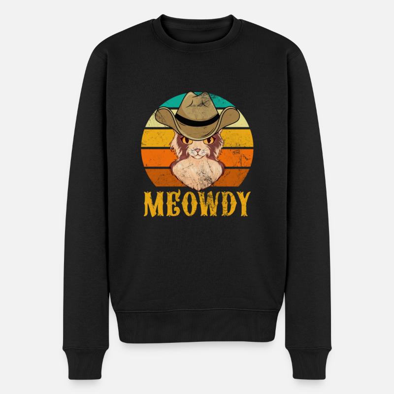 Cowboy - Männer Premium Bio Pullover - Schwarz