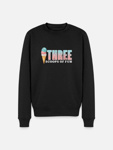 Eiscreme - Männer Premium Bio Pullover - Schwarz