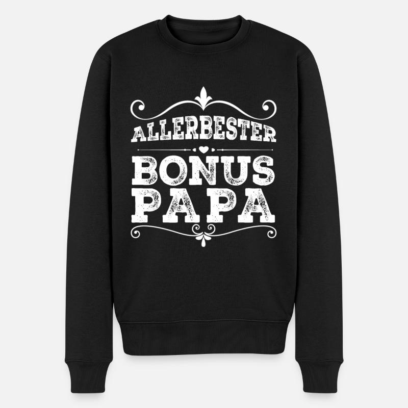 Bonus Papa - Männer Premium Bio Pullover - Schwarz