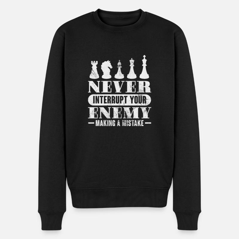 Schach - Männer Premium Bio Pullover - Schwarz