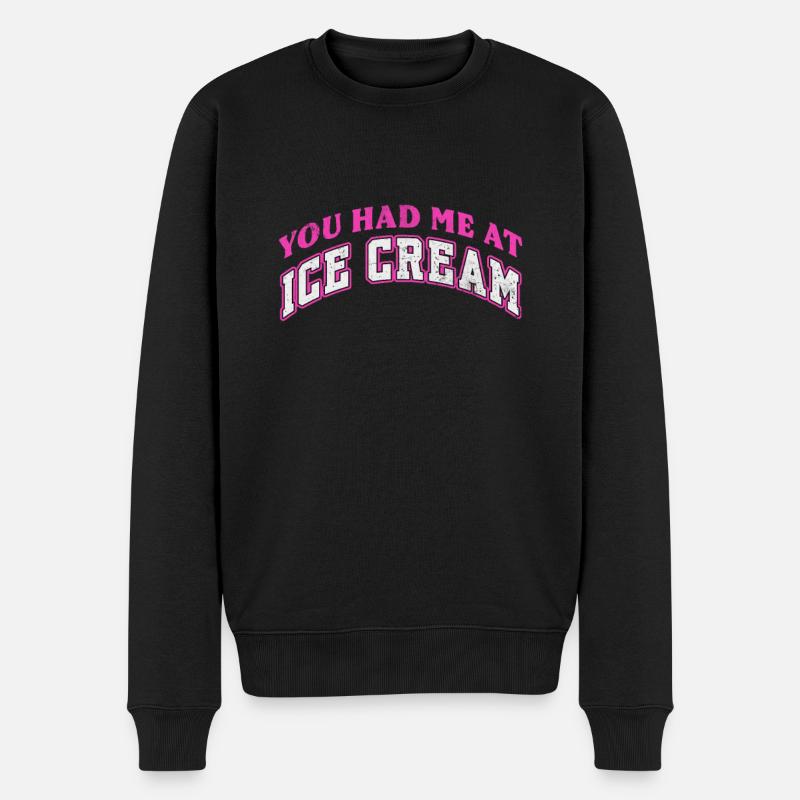 Eiscreme - Männer Premium Bio Pullover - Schwarz