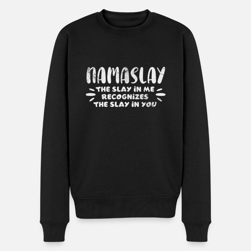 Meditation - Männer Premium Bio Pullover - Schwarz