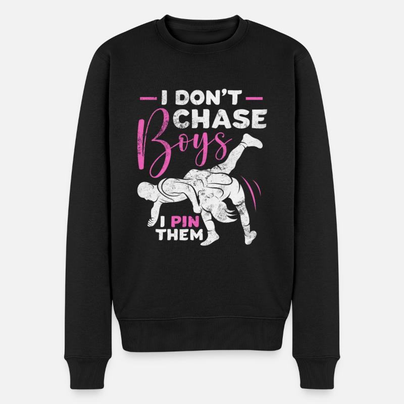 Lutte - Pull Premium bio Homme - noir