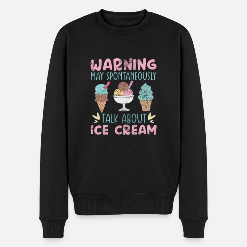 Eiscreme - Männer Premium Bio Pullover - Schwarz
