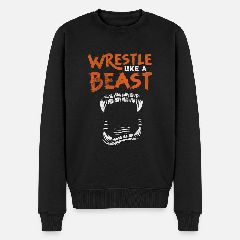 Wrestling - Männer Premium Bio Pullover - Schwarz