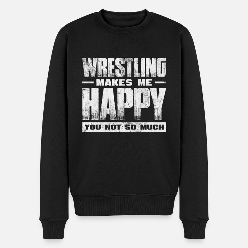 Lutte - Pull Premium bio Homme - noir