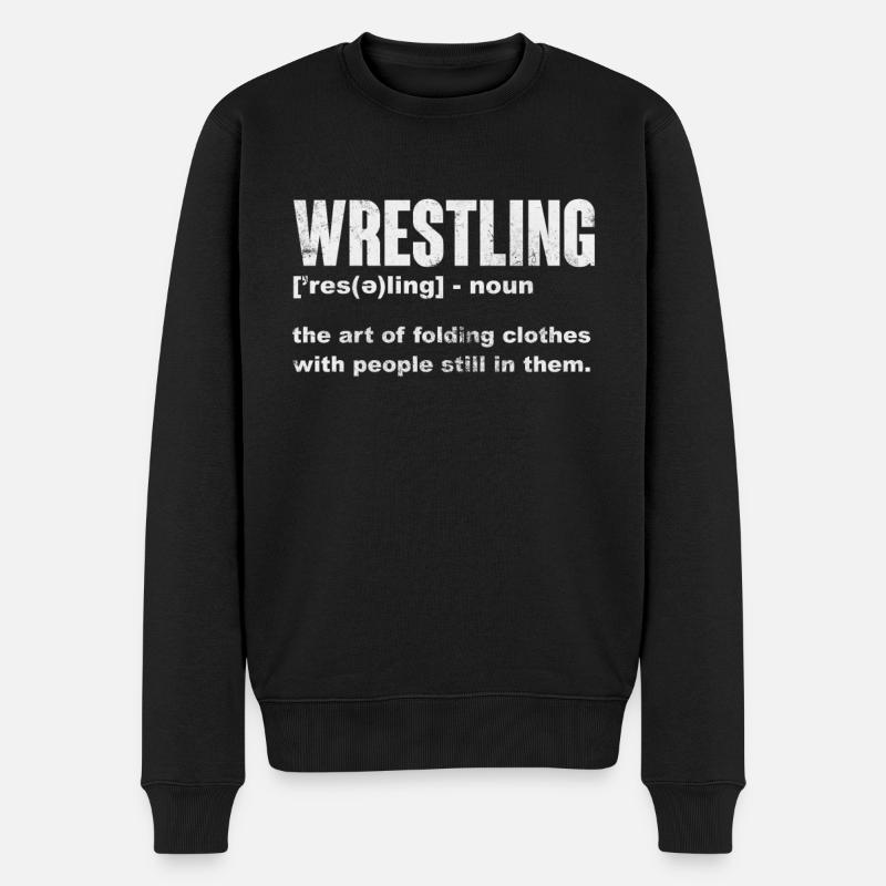 Wrestling - Männer Premium Bio Pullover - Schwarz