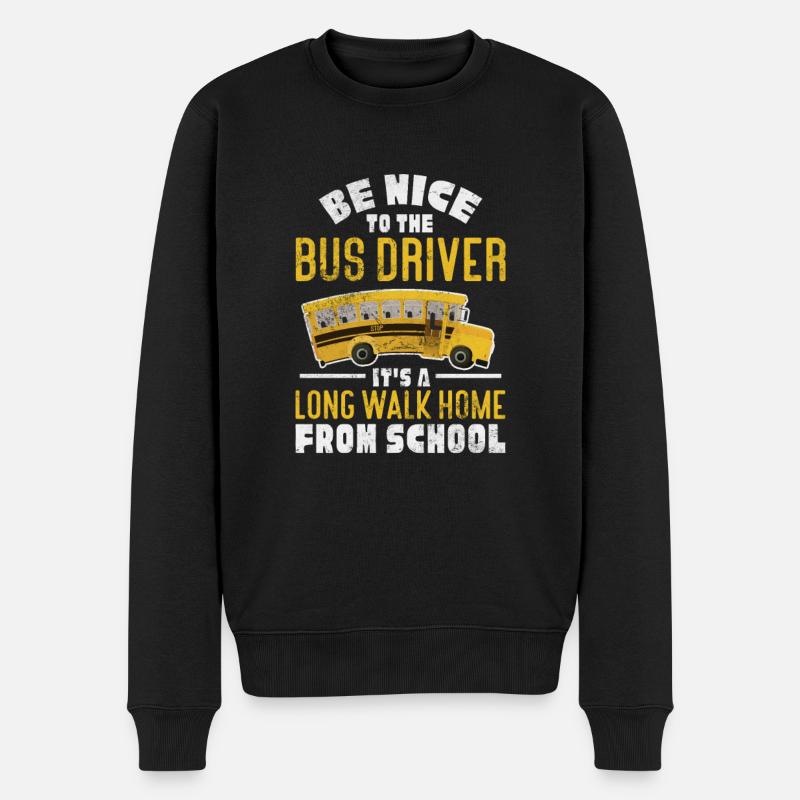 Busfahrer - Männer Premium Bio Pullover - Schwarz