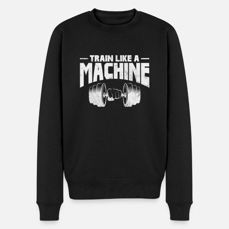 Bodybuilder - Männer Premium Bio Pullover - Schwarz